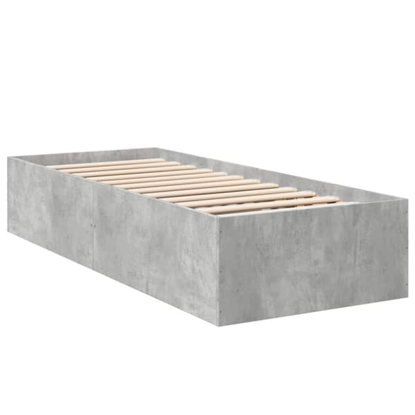 vidaXL sengeramme 90x190 cm konstrueret træ betongrå