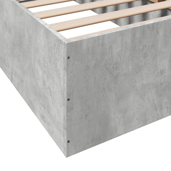vidaXL sengeramme 90x190 cm konstrueret træ betongrå