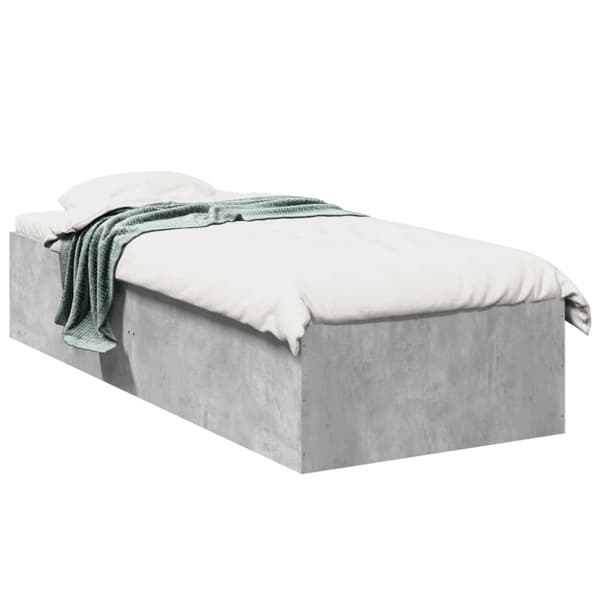 vidaXL sengeramme 90x190 cm konstrueret træ betongrå
