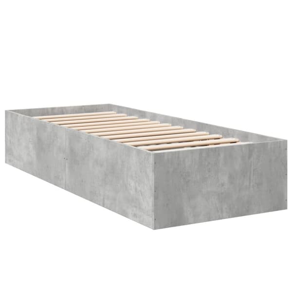 vidaXL sengeramme 90x190 cm konstrueret træ betongrå
