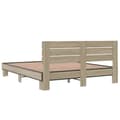 Miniatyrbillede 5 af 9: vidaXL sengestel 160x200 cm konstrueret træ og metal sonoma-eg