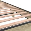 Miniatyrbillede 6 af 9: vidaXL sengestel 160x200 cm konstrueret træ og metal sonoma-eg