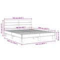 Miniatyrbillede 8 af 9: vidaXL sengestel 160x200 cm konstrueret træ og metal sonoma-eg