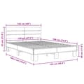Miniatyrbilde 8 av 9: vidaXL Sengeramme røkt eik 120x190 cm konstruert tre og metall