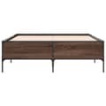 Miniatyrbilde 3 av 9: vidaXL Sengeramme brun eik 150x200 cm konstruert tre og metall