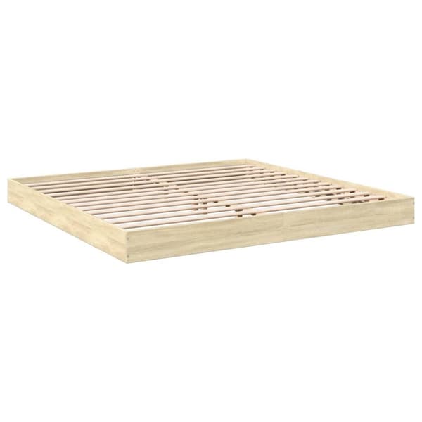 vidaXL sengestel 180x200 cm konstrueret træ sonoma-eg