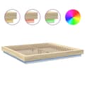 Miniatyrbilde 8 av 11: vidaXL Sengeramme med LED-lys sonoma eik 200x200 cm konstruert tre