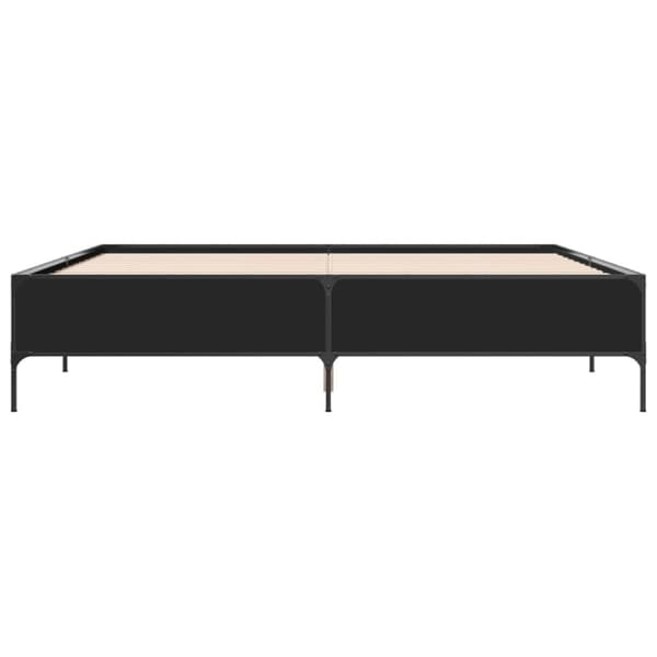 vidaXL Sengeramme svart 200x200 cm konstruert tre og metall