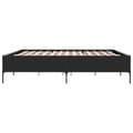 Miniatyrbilde 4 av 9: vidaXL Sengeramme svart 200x200 cm konstruert tre og metall