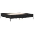 Miniatyrbilde 5 av 9: vidaXL Sengeramme svart 200x200 cm konstruert tre og metall