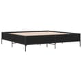 Miniatyrbilde 1 av 9: vidaXL Sengeramme svart 200x200 cm konstruert tre og metall