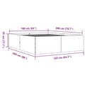 Miniatyrbilde 9 av 10: vidaXL Sengeramme svart 160x200 cm konstruert tre