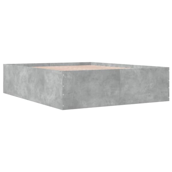 vidaXL Sengeramme betonggrå 160x200 cm konstruert tre