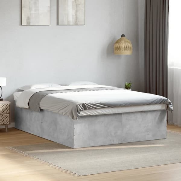 vidaXL Sengeramme betonggrå 160x200 cm konstruert tre