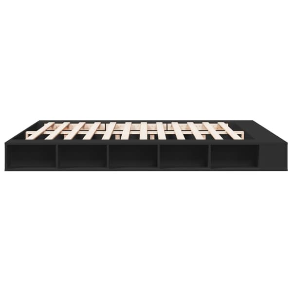 vidaXL Sengeramme svart 200x200 cm konstruert tre