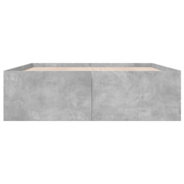 vidaXL sengestel 160x200 cm konstrueret træ betongrå