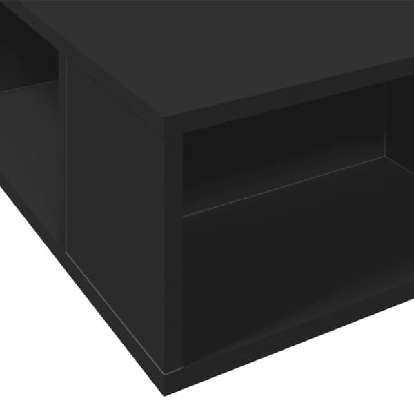 vidaXL Sängynrunko musta 200x200 cm tekninen puu