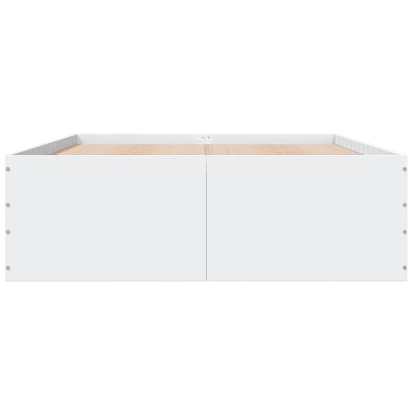 vidaXL Sengeramme hvit 135x190 cm konstruert tre