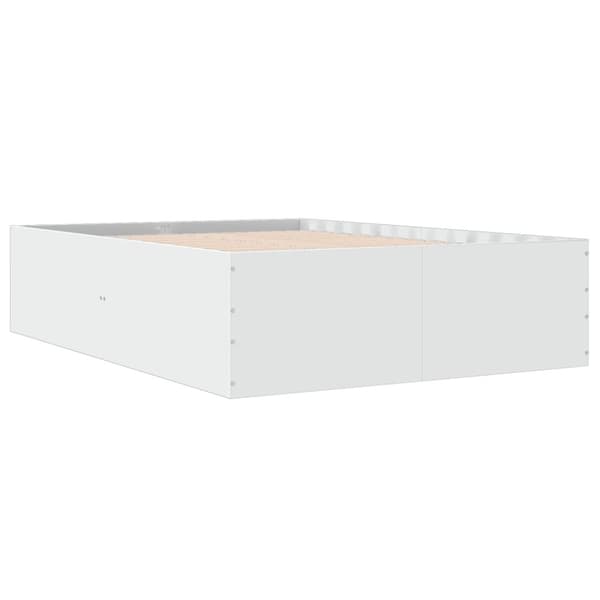 vidaXL Sengeramme hvit 135x190 cm konstruert tre
