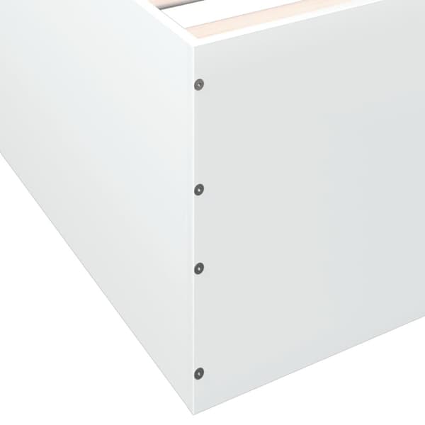 vidaXL Sengeramme hvit 135x190 cm konstruert tre