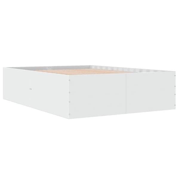 vidaXL Sengeramme hvit 135x190 cm konstruert tre