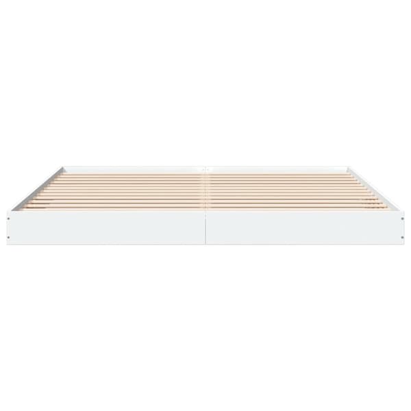 vidaXL Sengeramme uten madrass hvit 180x200 cm konstruert tre
