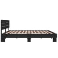 Miniatyrbilde 4 av 9: vidaXL Sengeramme svart 200x200 cm konstruert tre og metall