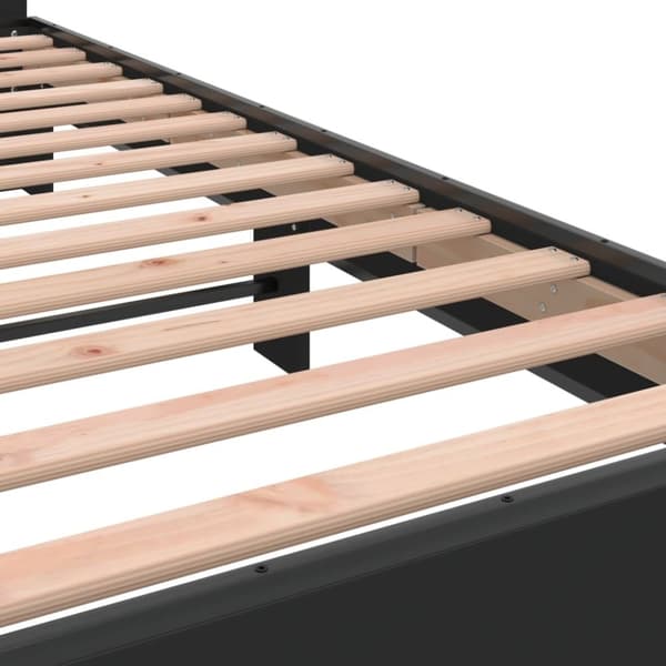 vidaXL Sengeramme svart 200x200 cm konstruert tre og metall