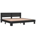 Miniatyrbilde 1 av 9: vidaXL Sengeramme svart 200x200 cm konstruert tre og metall