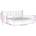 Miniatyrbillede 9 af 10: vidaXL sengeramme med sengegavl og fodgærde 183x213 cm metal sort