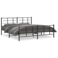Miniatyrbillede 10 af 10: vidaXL sengeramme med sengegavl og fodgærde 183x213 cm metal sort