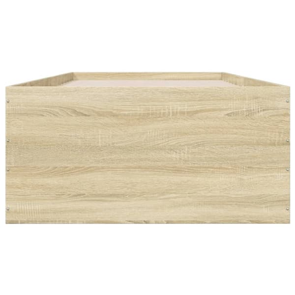 vidaXL Sängram sonoma-ek 90x200 cm konstruerad trä