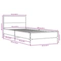 Miniatyrbillede 8 af 9: vidaXL sengeramme 90x200 cm konstrueret træ og metal grå sonoma-eg