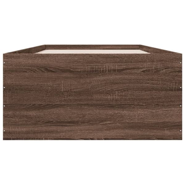 vidaXL Sengeramme brun eik 90x200 cm konstruert tre
