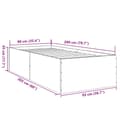 Miniatyrbilde 9 av 10: vidaXL Sengeramme brun eik 90x200 cm konstruert tre