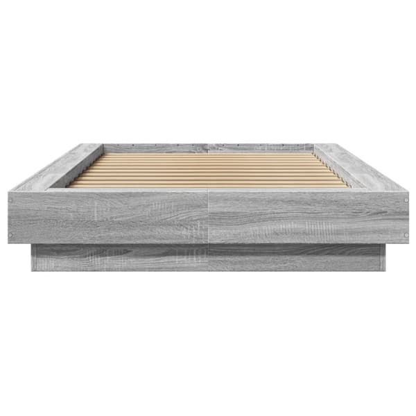 vidaXL Sengeramme grå sonoma 75x190 cm konstruert tre