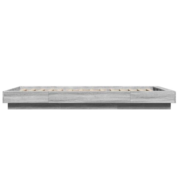 vidaXL Sengeramme grå sonoma 75x190 cm konstruert tre