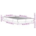 Miniatyrbilde 9 av 10: vidaXL Sengeramme svart 75x190 cm konstruert tre
