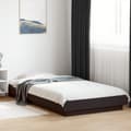 Miniatyrbilde 2 av 10: vidaXL Sengeramme svart 75x190 cm konstruert tre