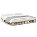 Miniatyrbilde 2 av 10: vidaXL Sengeramme sonoma eik 200x200 cm konstruert tre