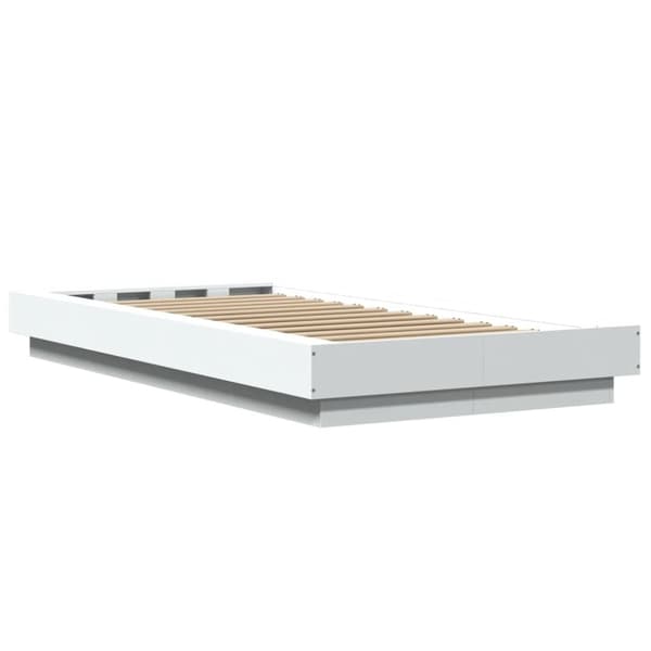 vidaXL Sengeramme hvit 75x190 cm konstruert tre
