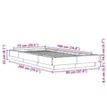 Miniatyrbilde 9 av 10: vidaXL Sengeramme hvit 75x190 cm konstruert tre