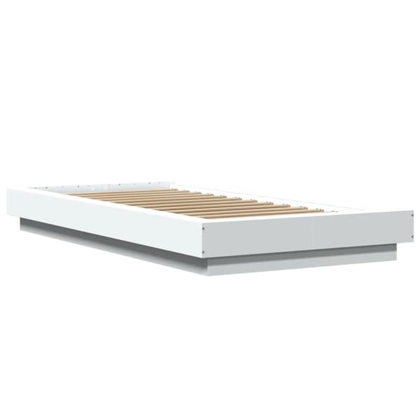 vidaXL Sengeramme hvit 75x190 cm konstruert tre