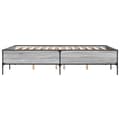 Miniatyrbilde 4 av 9: vidaXL Sengeramme grå sonoma 120x200 cm konstruert tre og metall