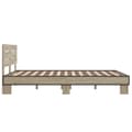 Pikkukuva 4 / 9: vidaXL Sängynrunko Sonoma tammi 120x200 cm tekninen puu ja metalli