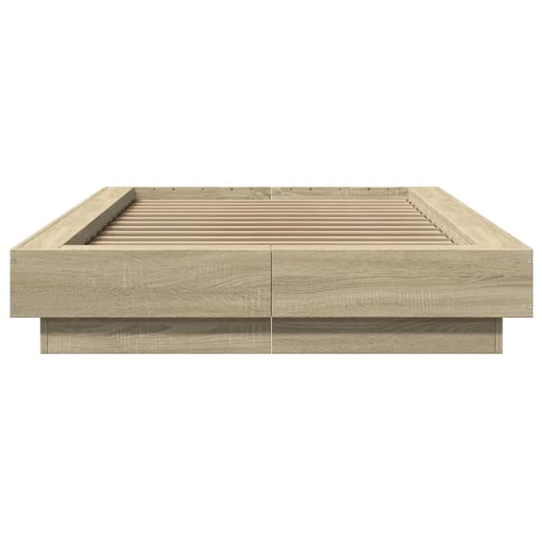 vidaXL Sengeramme sonoma eik 75x190 cm konstruert tre