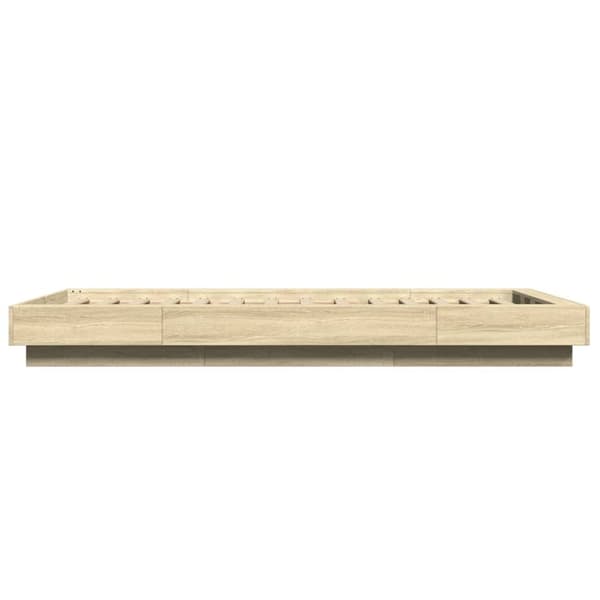 vidaXL Sengeramme sonoma eik 75x190 cm konstruert tre