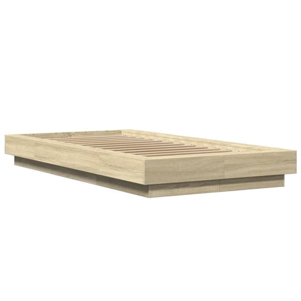 vidaXL Sengeramme sonoma eik 75x190 cm konstruert tre