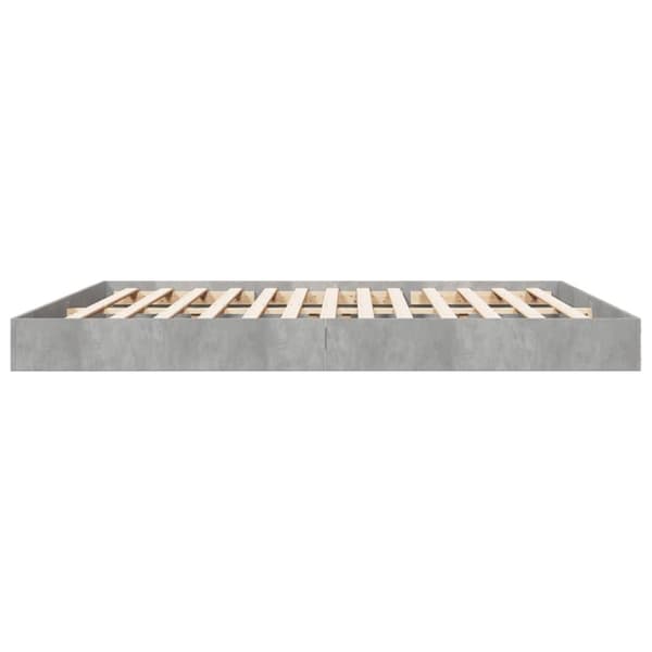 vidaXL Sengeramme betonggrå 180x200 cm konstruert tre