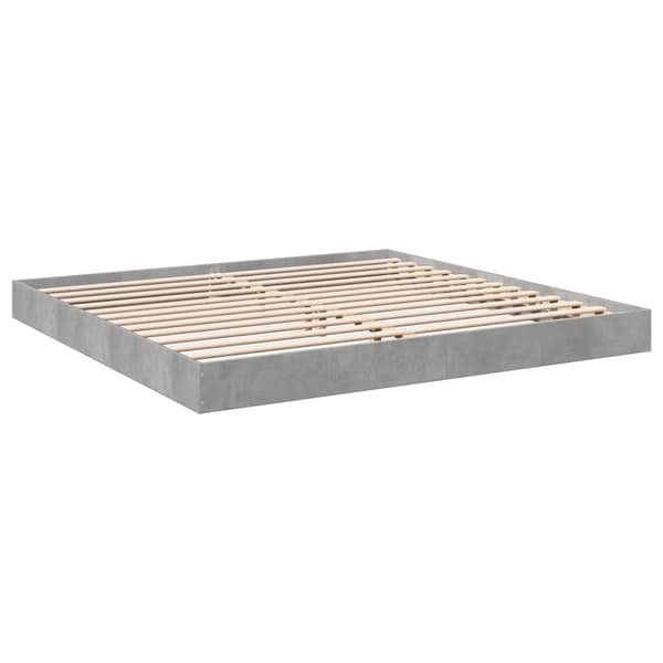 vidaXL Sengeramme betonggrå 180x200 cm konstruert tre